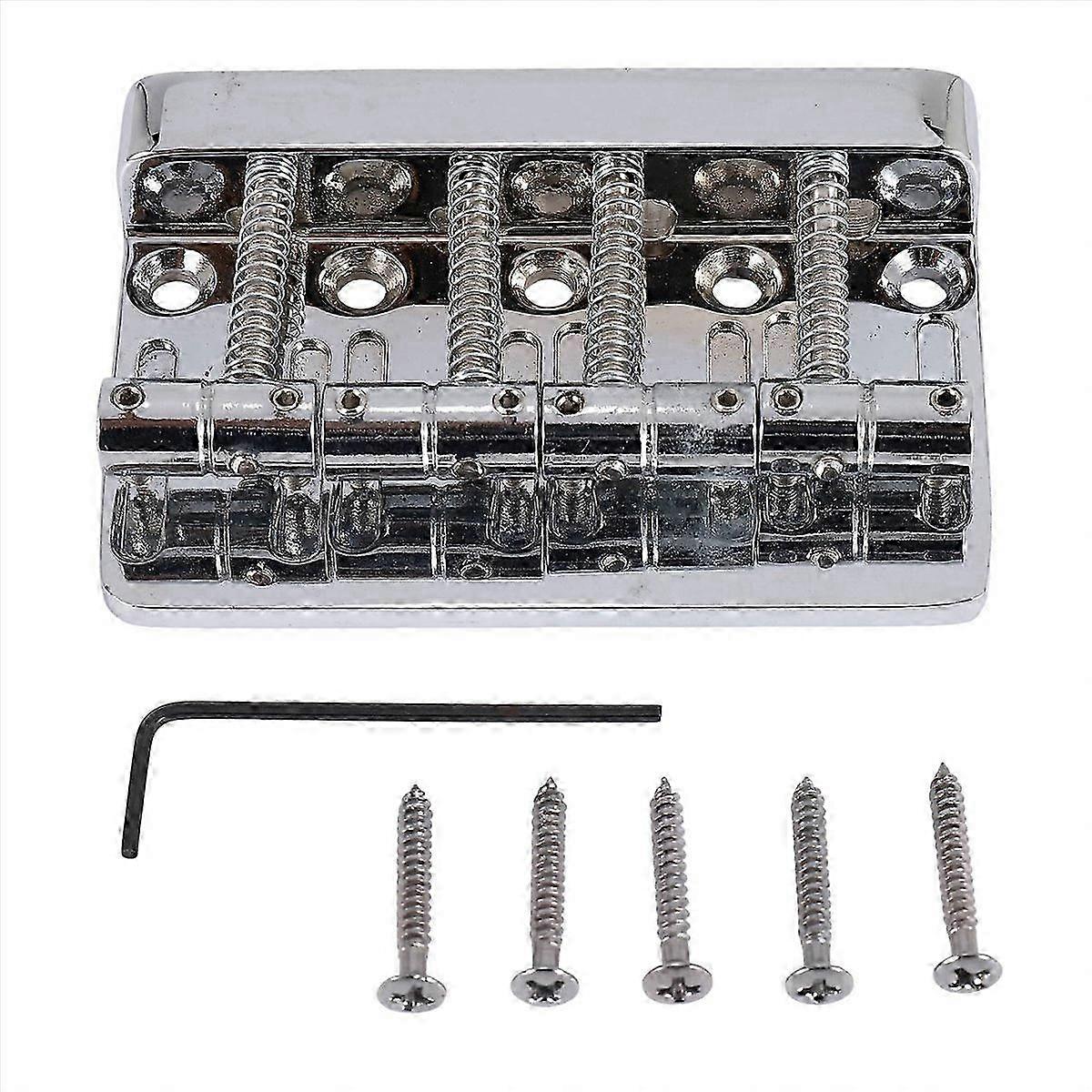 4 String Hardtail Bass Guitar Bridge compatible with PB Chrome
