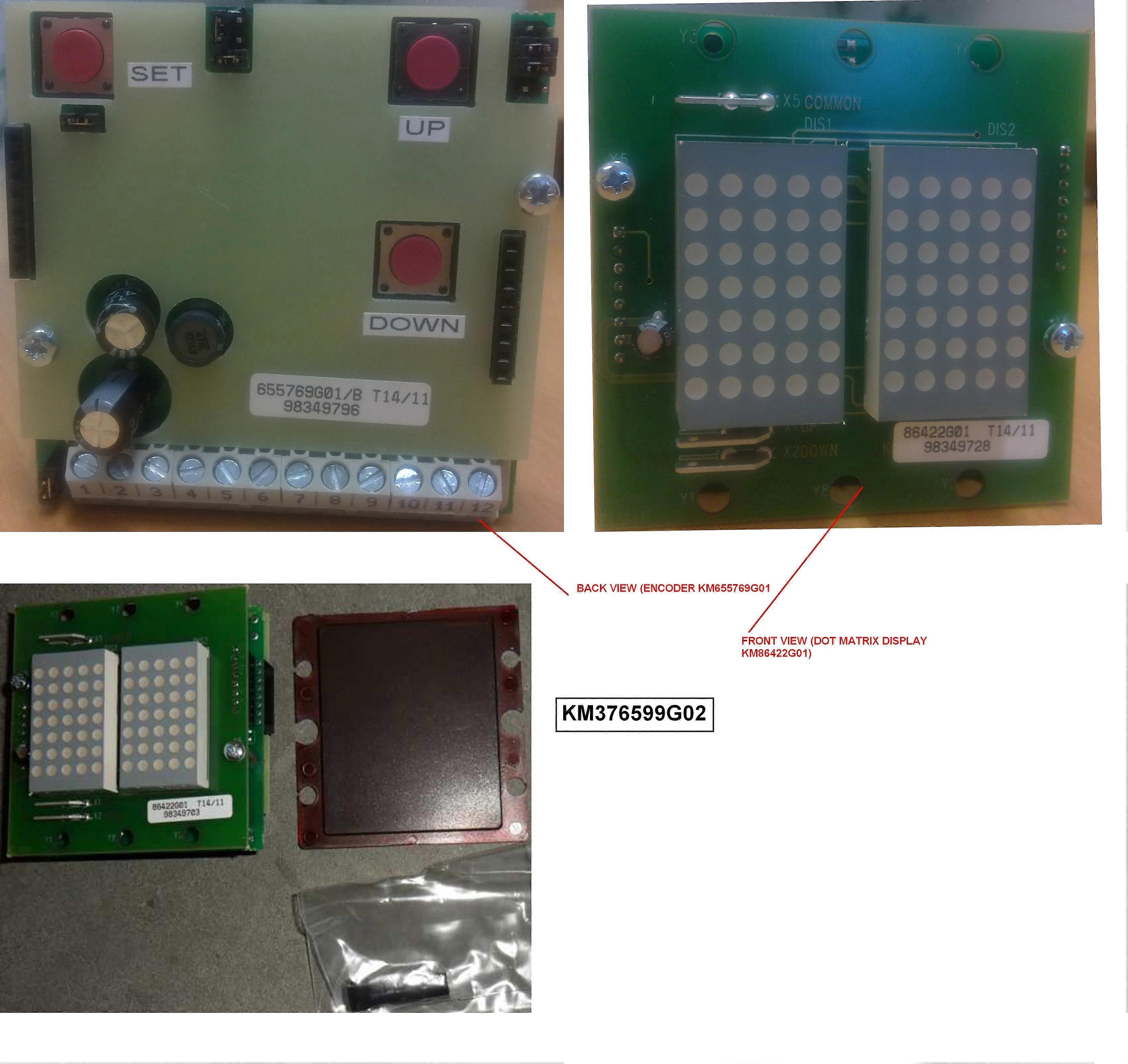 Kone Display Dotmatrix Unit L=1.5IN KM376599G02 OEM
