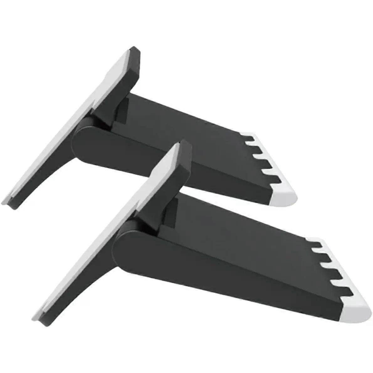 2pcs Black ABS Notebook Stand Riser for Better Typing Angle