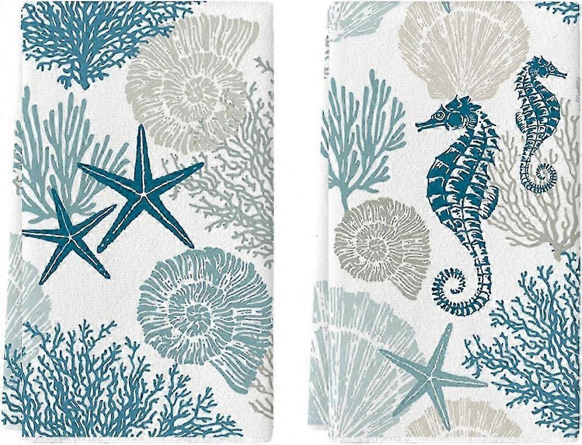 Absorbent Soft Cotton Kitchen Cloths 2-Pack