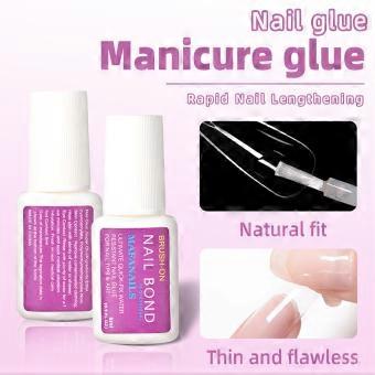 3pcs Nail Adhesive UV Acryliy Glue Manicure False Nail Glue With Brush Fast Drying