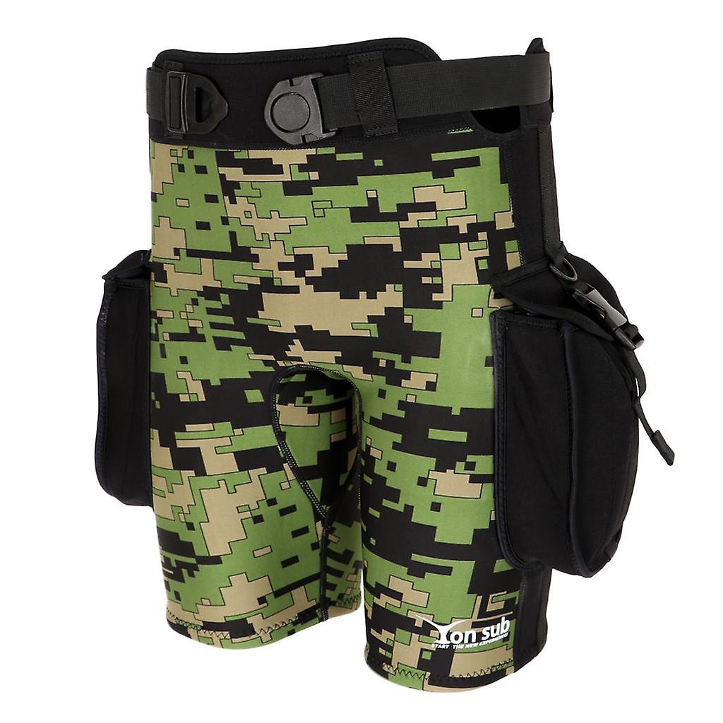 Neopren Wetsuit Şort Pantolon Cepli Tüplü Dalış Sörf Kayık XL