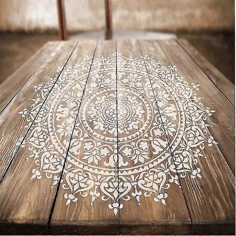FINGERINSPIRE 4Pcs Pochoir De Peinture Géométrique Tribal 21x29.7 Cm, Motif Bohème Aztèque, Thème Bohème, Motif Floral, Modèle Pour Peinture Sur Bois, Sol, Mur, Carrelage, Toile, Tissu, Meubles