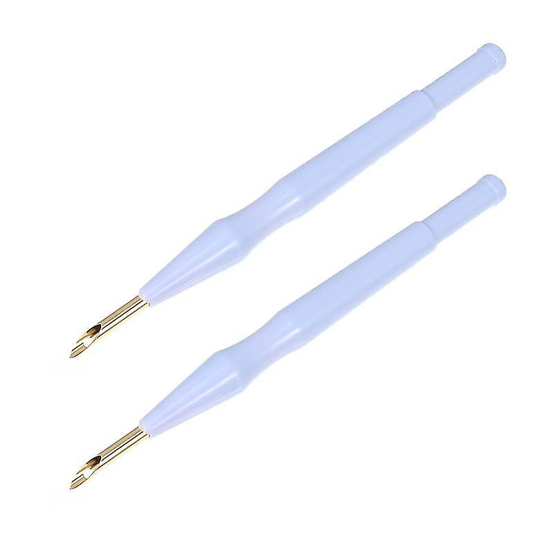 19.2X1.5cm Bleu Machine À Coudre Aiguilles 2 Ensembles Punch Needles Aiguilles À Broderie Poke Needle Outil À Main