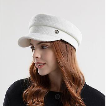 Autumn And Winter New Arrival Beret Women's Fashion New Arrival Retro Flat Top Navy Hat Ladies Solid Color Casual All-match Cap