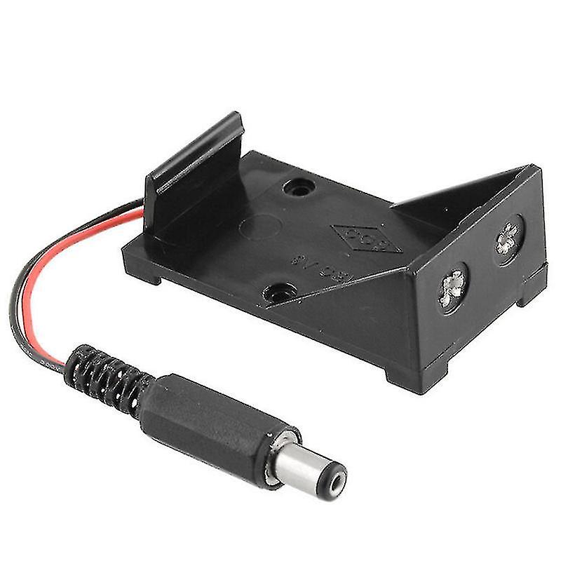 Dc 5.5mmx2.1mm Power Connector Batteries Holder Case For 1x9v Battery