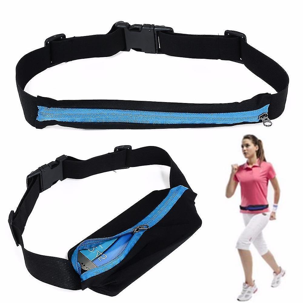 Single Bag Blue Sports Waist Bag Adjustable Belt