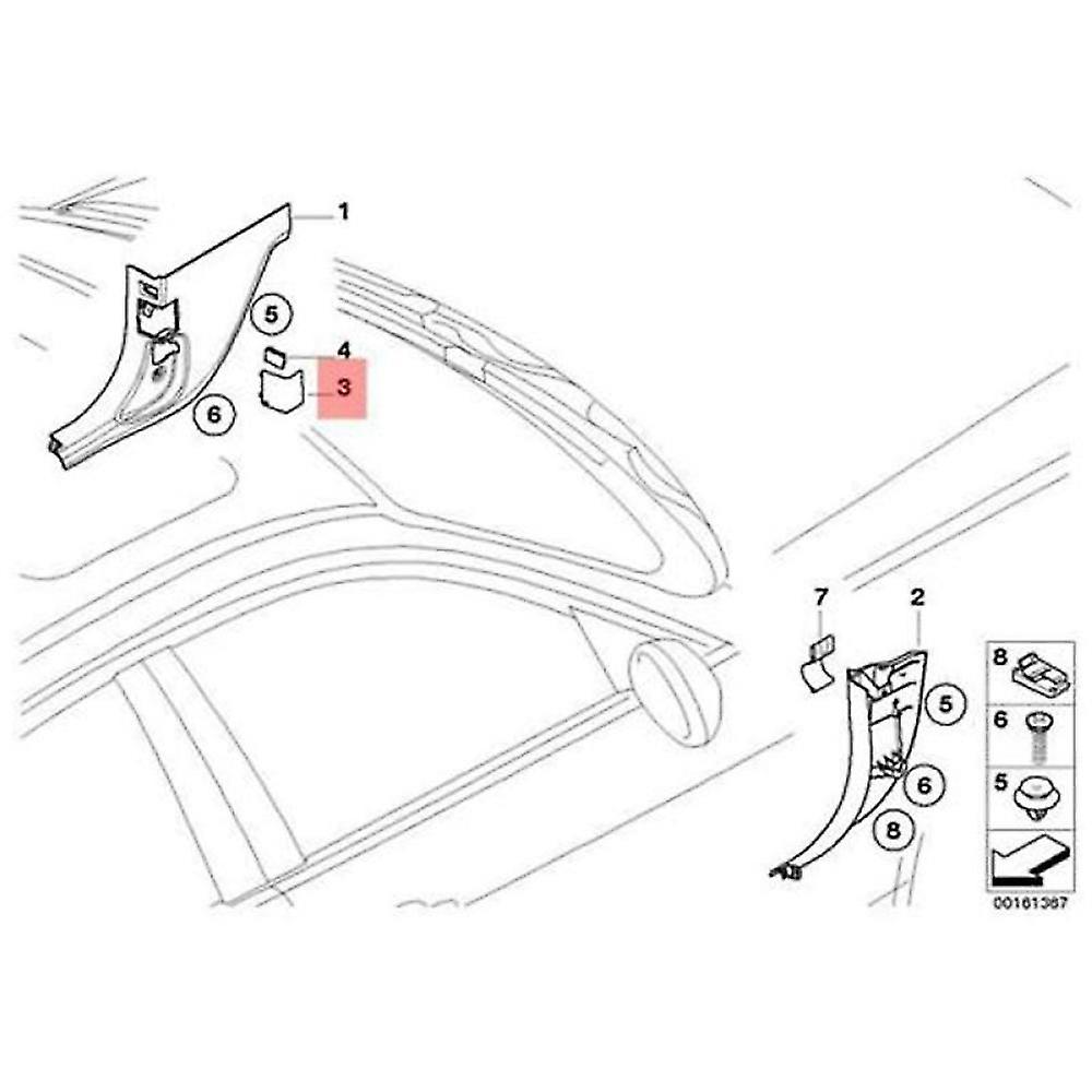 For- 3 Series E90 E91 E92 E93 Diagnostic Plug Cover Obd Black Lhd Panel Decorative Cover 5143714753