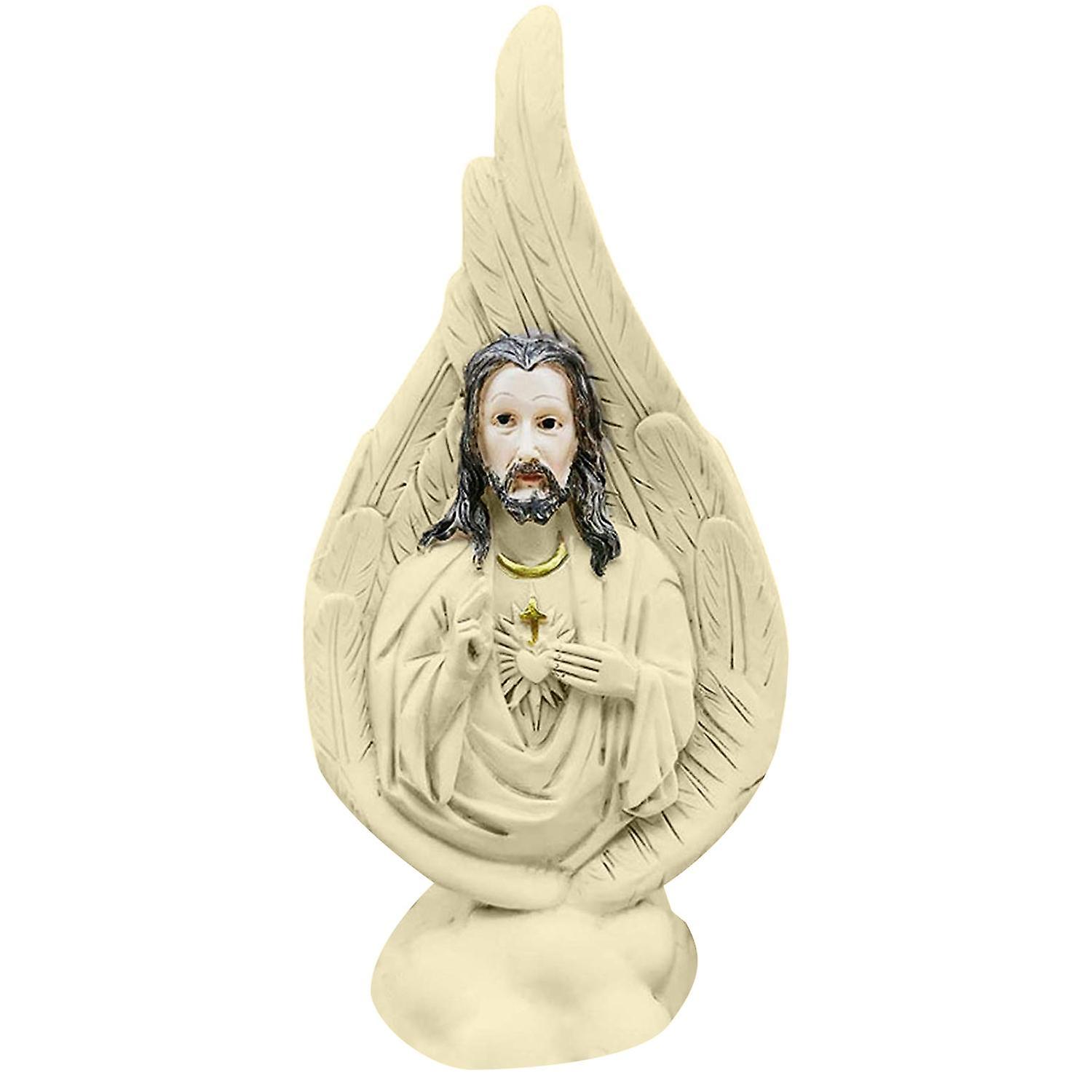 ZHOUBA Garden Sculpture Anti-deform Exquisite Decorative Angel Wing Art Figurines Statue for Garden