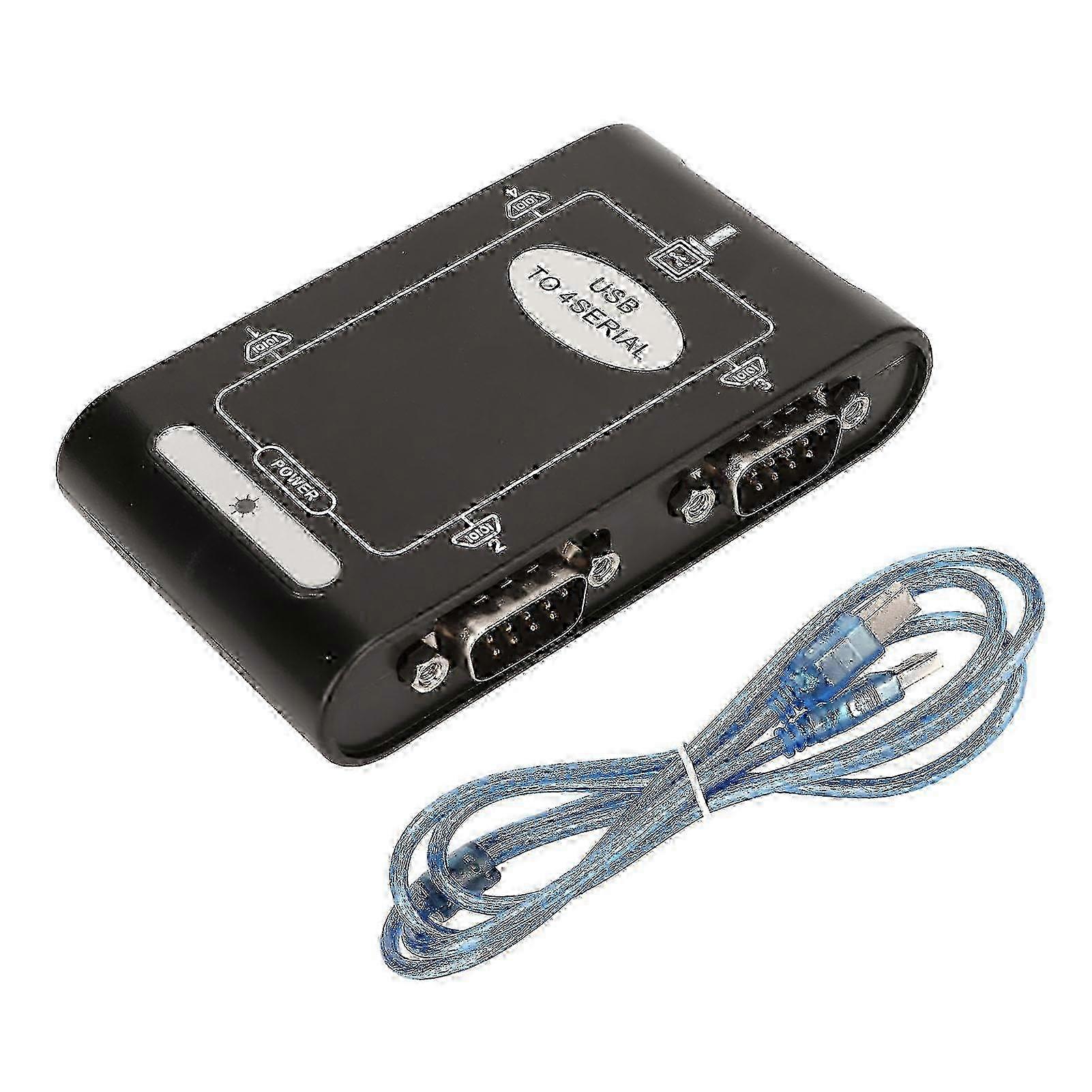 USB to Serial Adapter 4 Port RS232 with COM Reserve Feature DB9 Compact USB to RS232 Converter Compatible with Windows 10 8 7