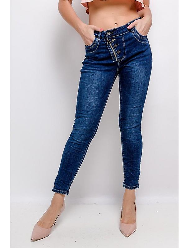 Sisi Jeans Med Knappar Vivanilla