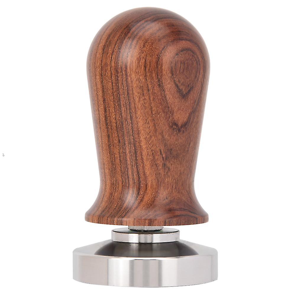 Stainless Steel Flat Base Coffee Tamper with Wooden Handle (51mm)