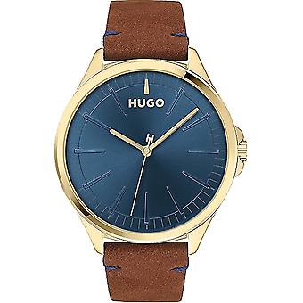 Herren Smash Analoge Quarzuhr mit Rindslederarmband 1530134