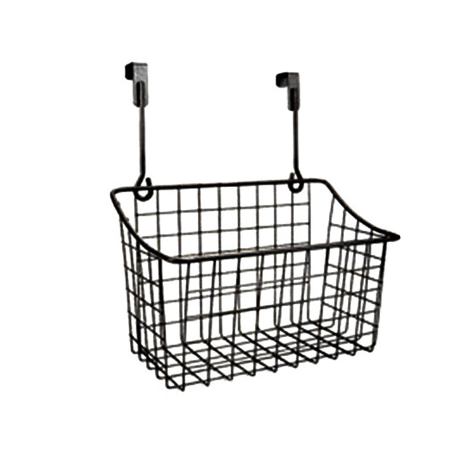 Storage Basket Reusable Good Ventilation Iron Art Small Dormitory Bedside Hanging Basket Daily Use