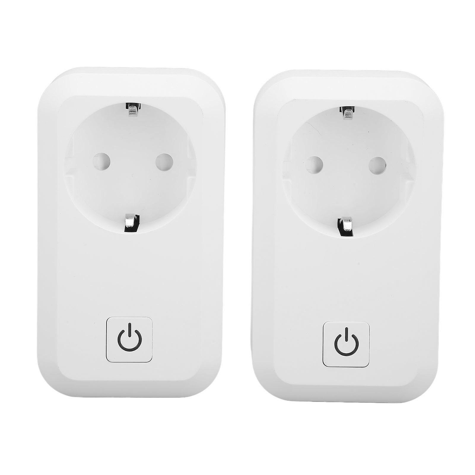 WiFi Outlet Socket, Voice Control Compatible with Alexa, Countdown Timer for Efficient Management, Tracks Electricity Consumption, 2Pcs Set Ensuring