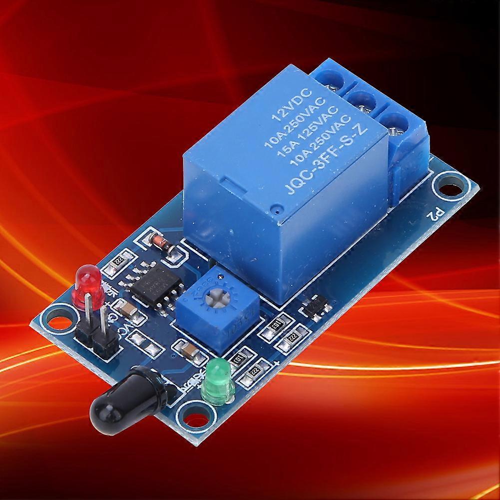 Infrared Flame Sensor Module 12VDC 50x26mm Fire Detection Relay