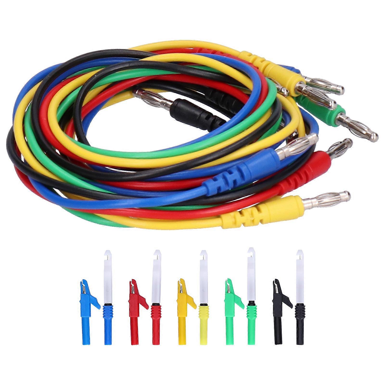 4mm Banana Plug Test Cable 1 Meter with Crocodile Clip Probe