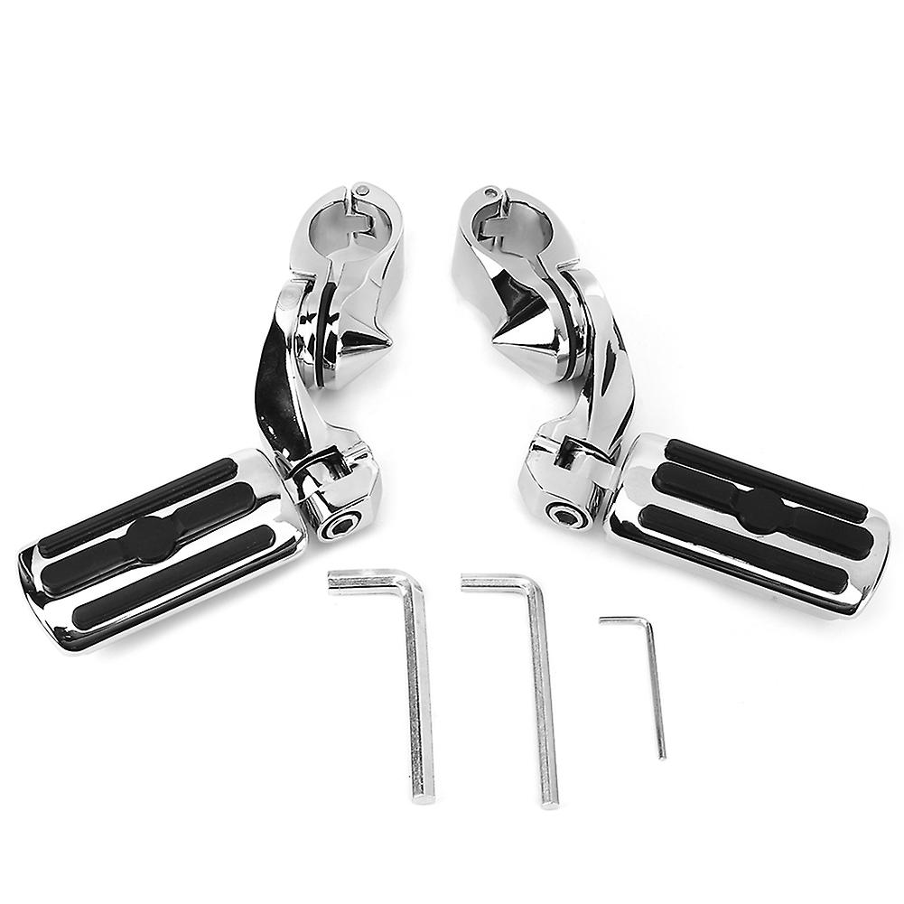 Highway Foot Peg,Pair LeftRight Adjustable Short Footrest Bracket Adjustable Foot Pegs Finely Tuned Performance