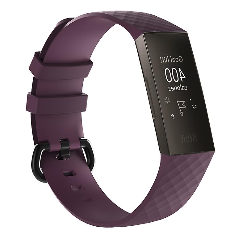 Geometric Pattern Soft Silicone Watchband Wrist Strap for Fitbit Charge 4/3