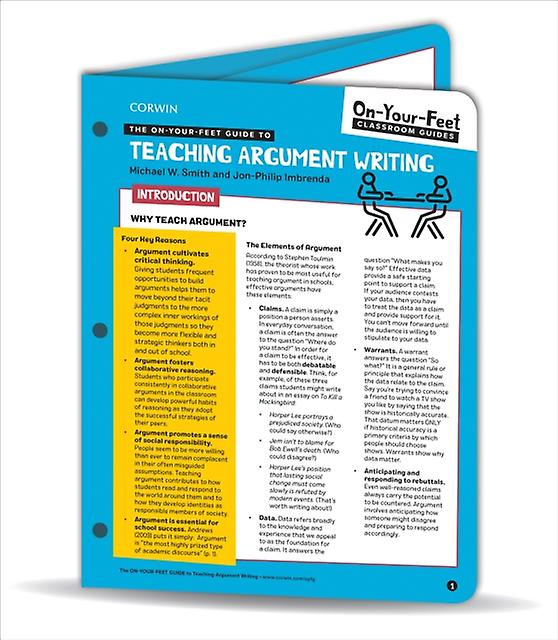 The On-your-feet Guide To Teaching Argument Writing by Jon-Philip Imbrenda Looseleaf Book