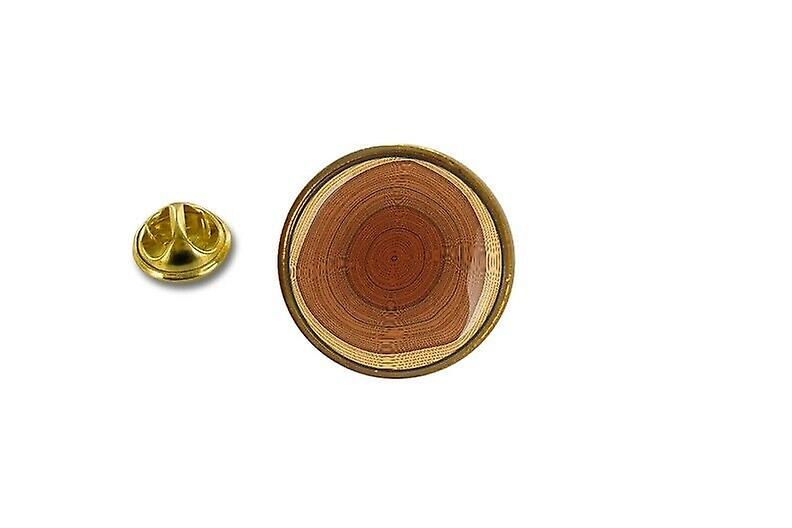 pine pine pine badge pin-apos;s metal with wooden butterfly clamps
