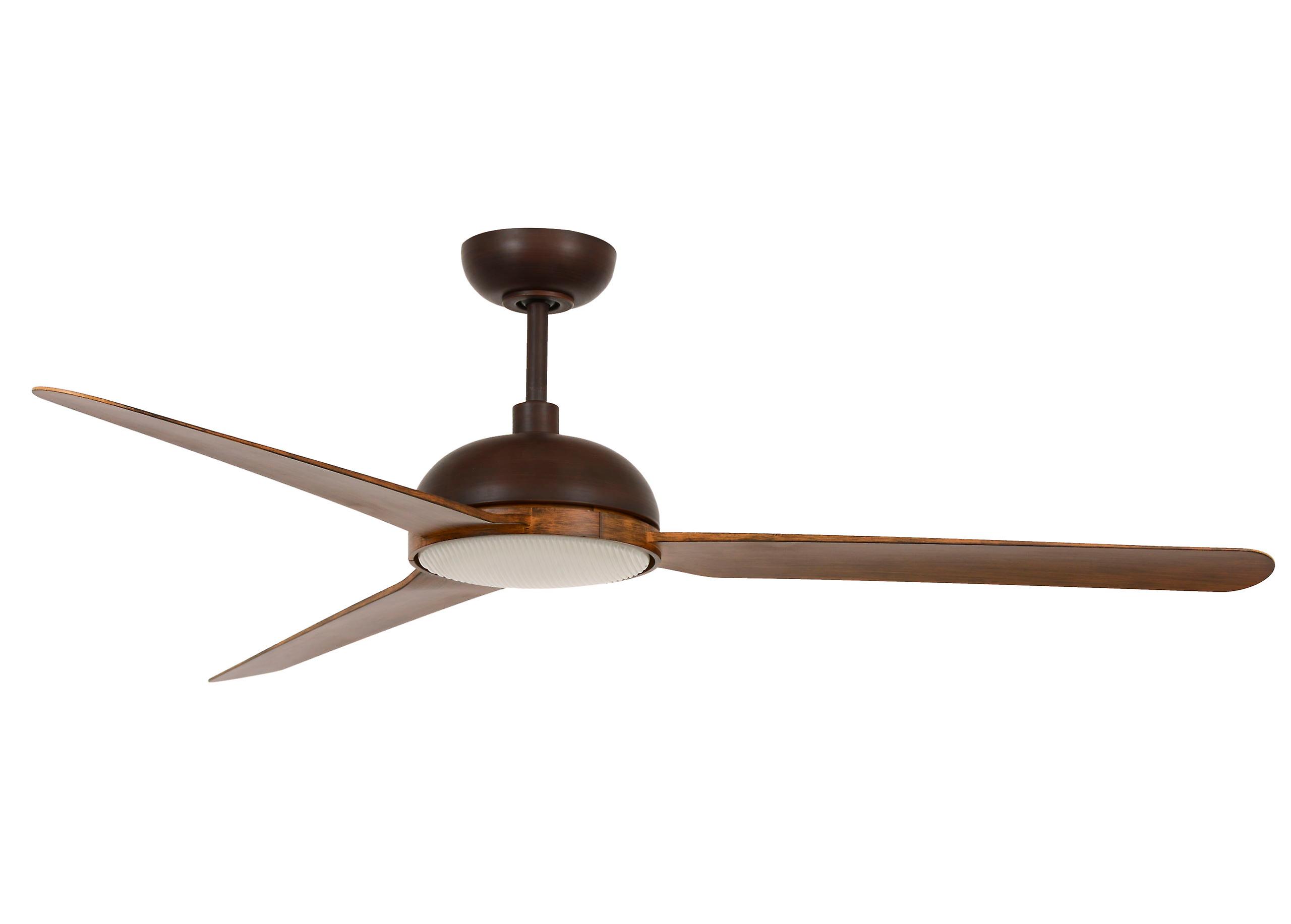 Energy-saving ceiling fan Unione Bronze with LED
