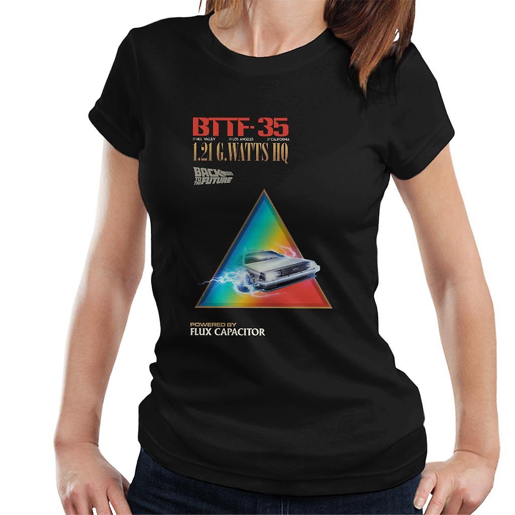 Back to the Future Delorean 1 21 G Watts Hq Colour Fade Women's T-Shirt
