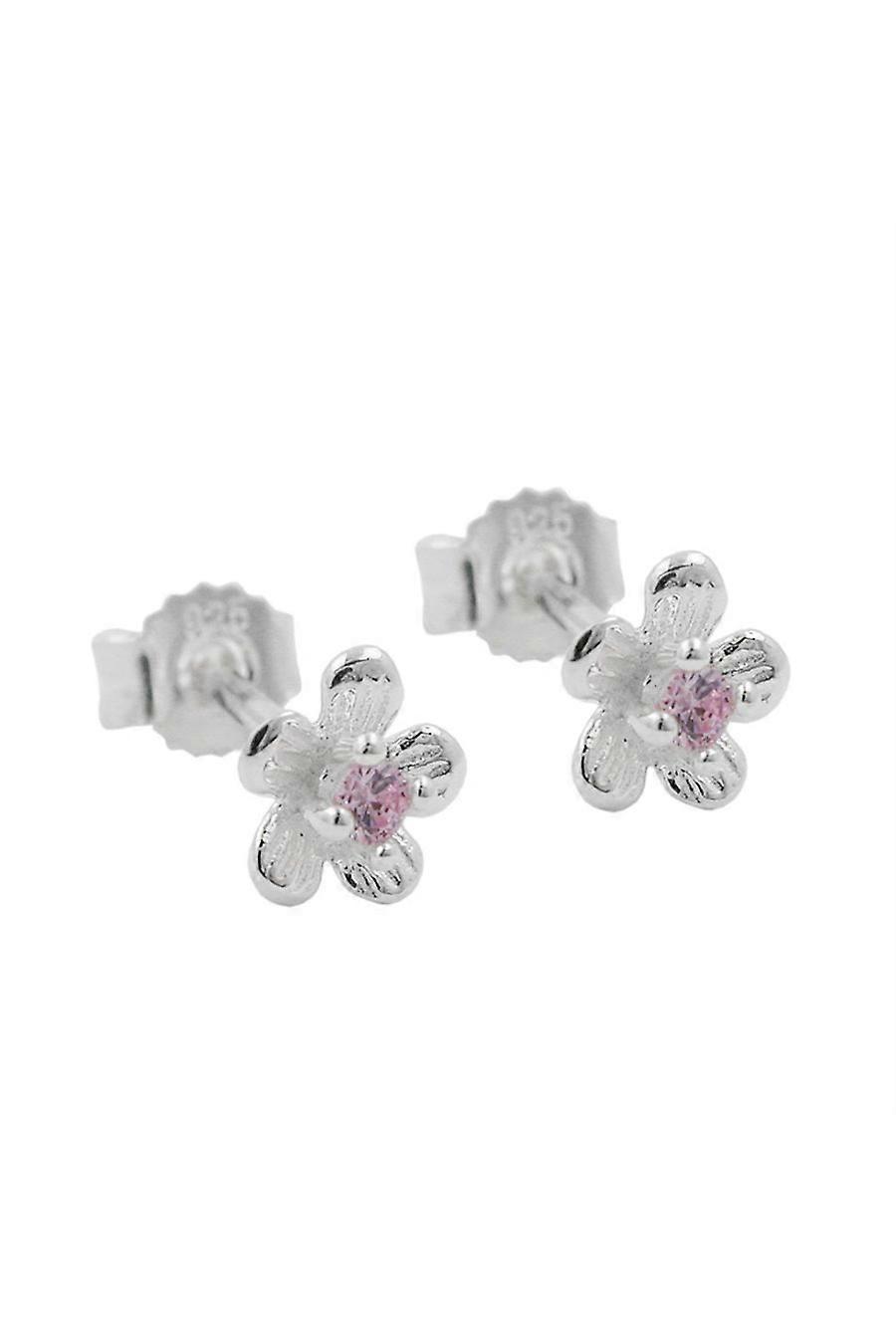 Stud Earrings Zirconia Flower Silver 925 - Gl91359