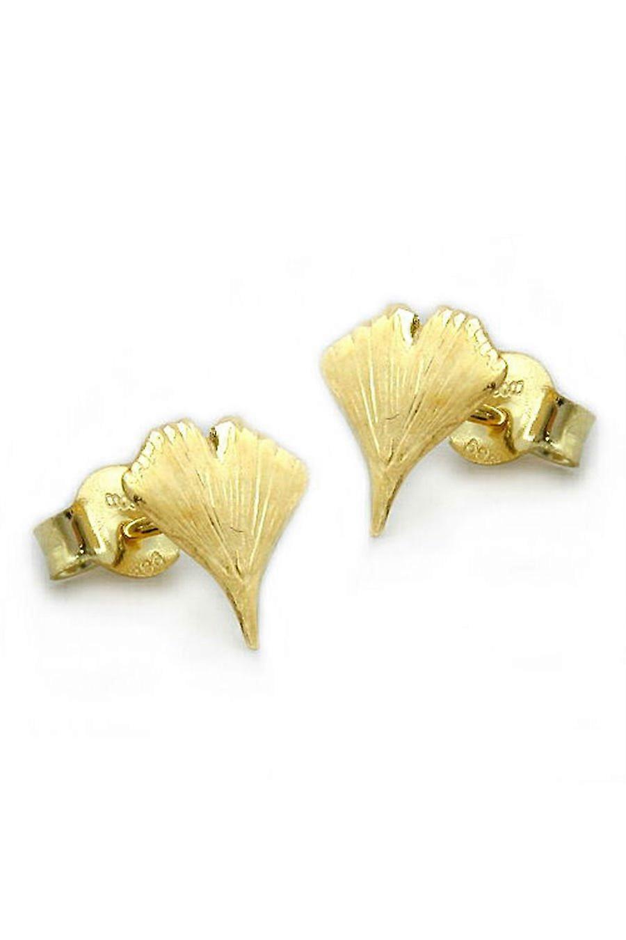 Earrings Ginkgo Leaf 14k Gold - Gl430484