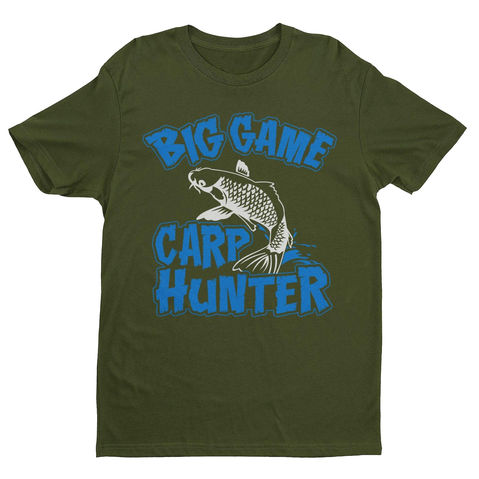Carp Fishing T Shirt Big Game Carp Hunter Funny Gift For Fisherman Angler Dad