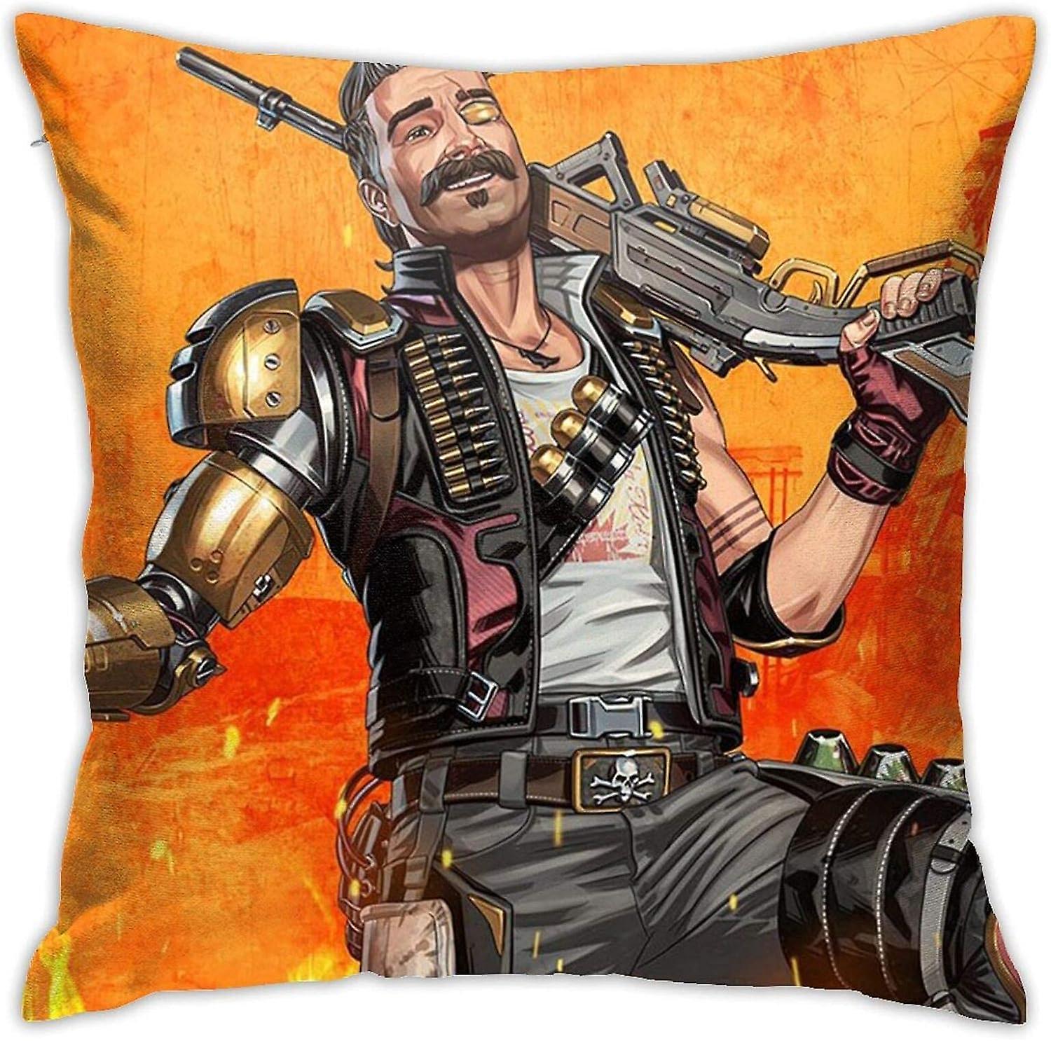 Apex-Legend 枕カバー、ソファソファオフィスベッド用隠しジッパー付き、両面プリント枕カバークッションカバー、ホームデコレーション用(ツインサイド) 18i