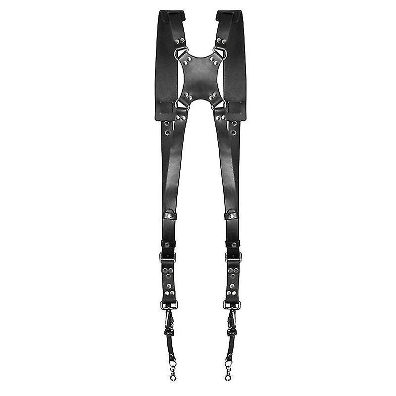 Camera Strap Accessories For Two-cameras Dual Shoulder Leather Harness Multi Camera Gear For Dslr/slr Strap Dual Camera Strap Holder Holster