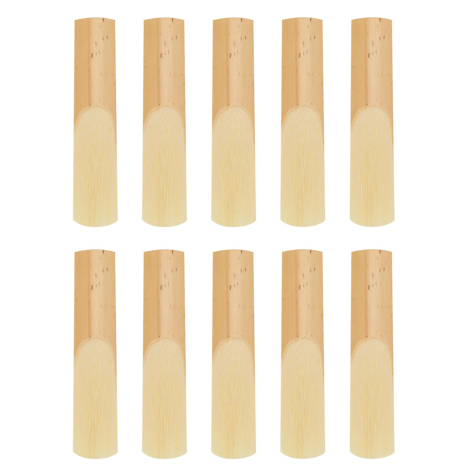 10Pcs Tenor Saxophone Reeds Musical Instrument Accessories for Beginners Wood Color