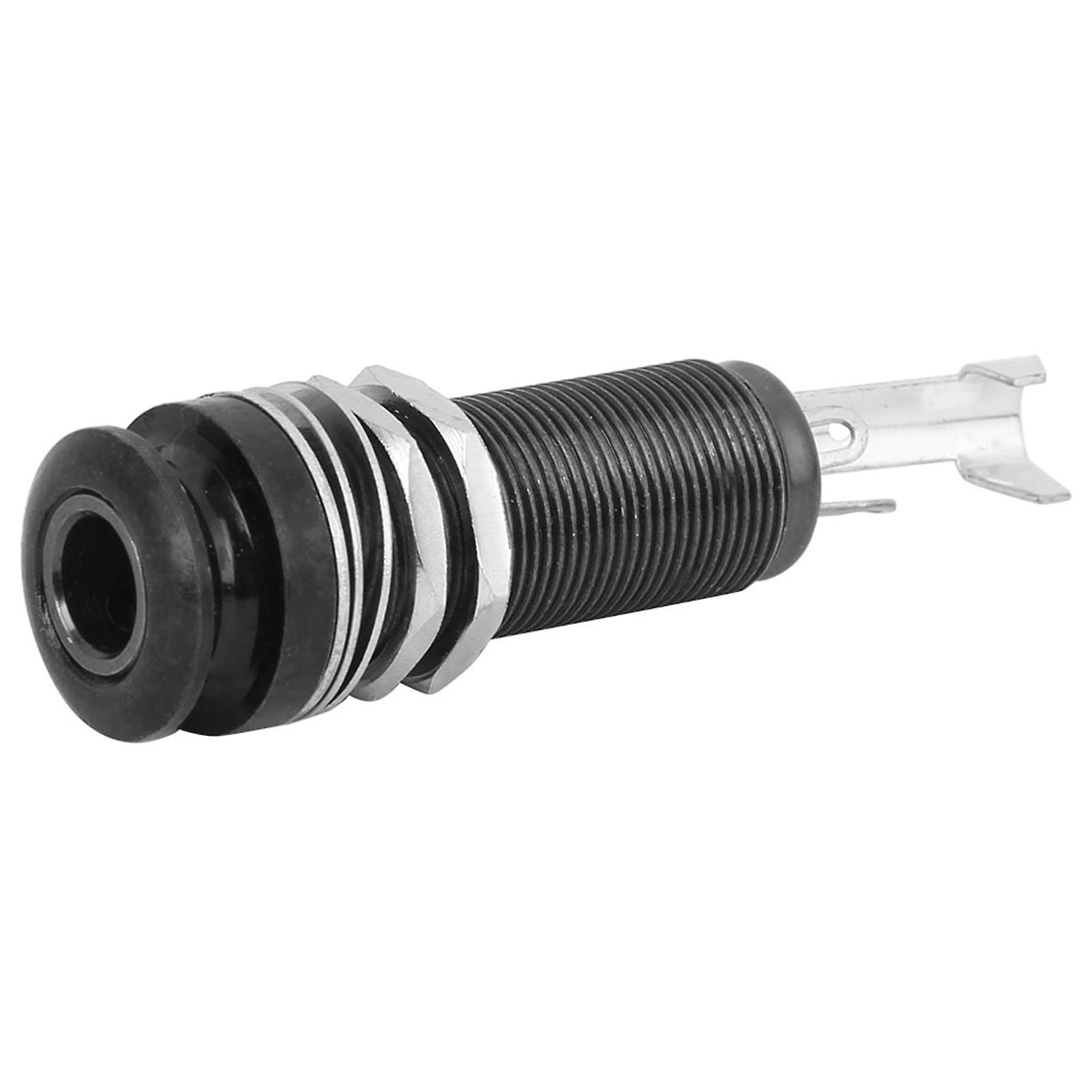 End Pin Jack with Strap Lock Function for Electric Guitar Musical Instrument AccessoriesBlack 