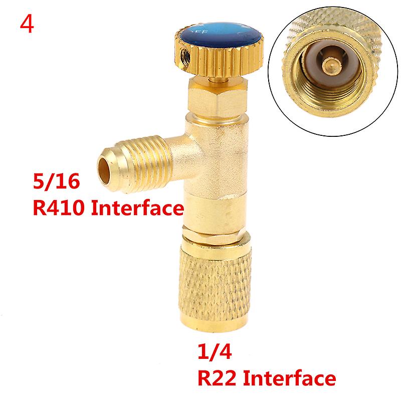 Air conditioning repair liquid safety valve R410A R22 1/4" 5/16" Safety Adapter