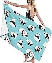 BGDFN Cute Cartoon Panda Microfiber Beach Bath Towel Wrap Bath Sheets bd011899