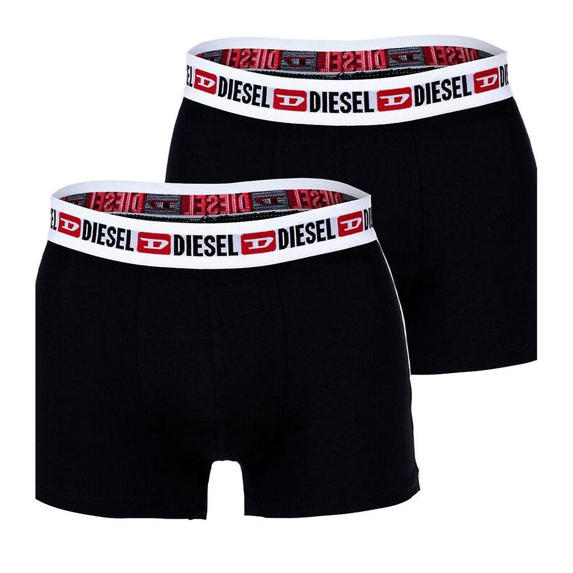 2er-Pack Boxershorts aus schwarzer/schwarzer Baumwolle