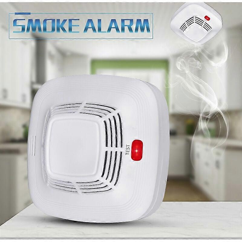 Self-adhesive Smoke Detector with Photoelectric Sensor, Double-Sided Adhesive, Low Battery Notification, Pack of 1(A)