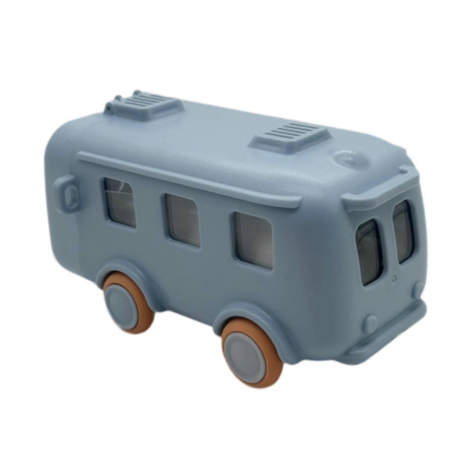 Kids Bus Water Bottle 500ml Capacity Reusable Portable Water Drinking Bottle Blue