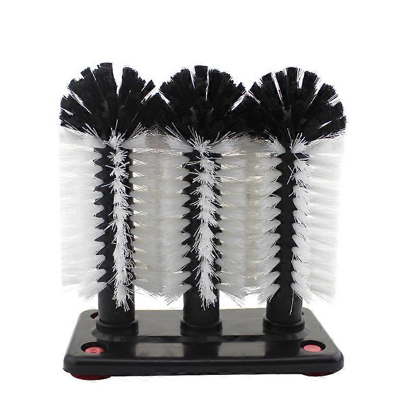 Three Headed Cup Brush With 3 Brushes Per Base (18.5*9.5*19cm)