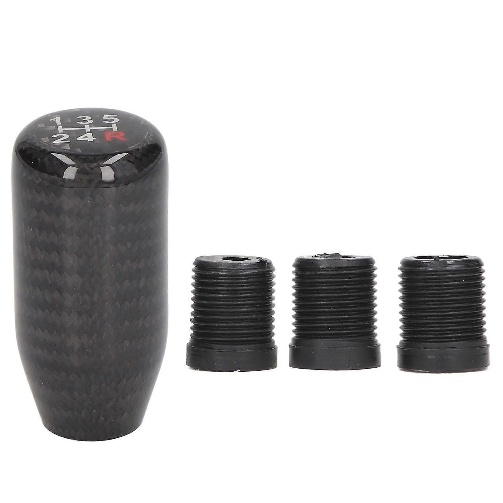 Carbon Fiber Gear Shift Knobs 5 Gears Black Comfortable Touch Smooth Surface Replacement for Acura NO.66482