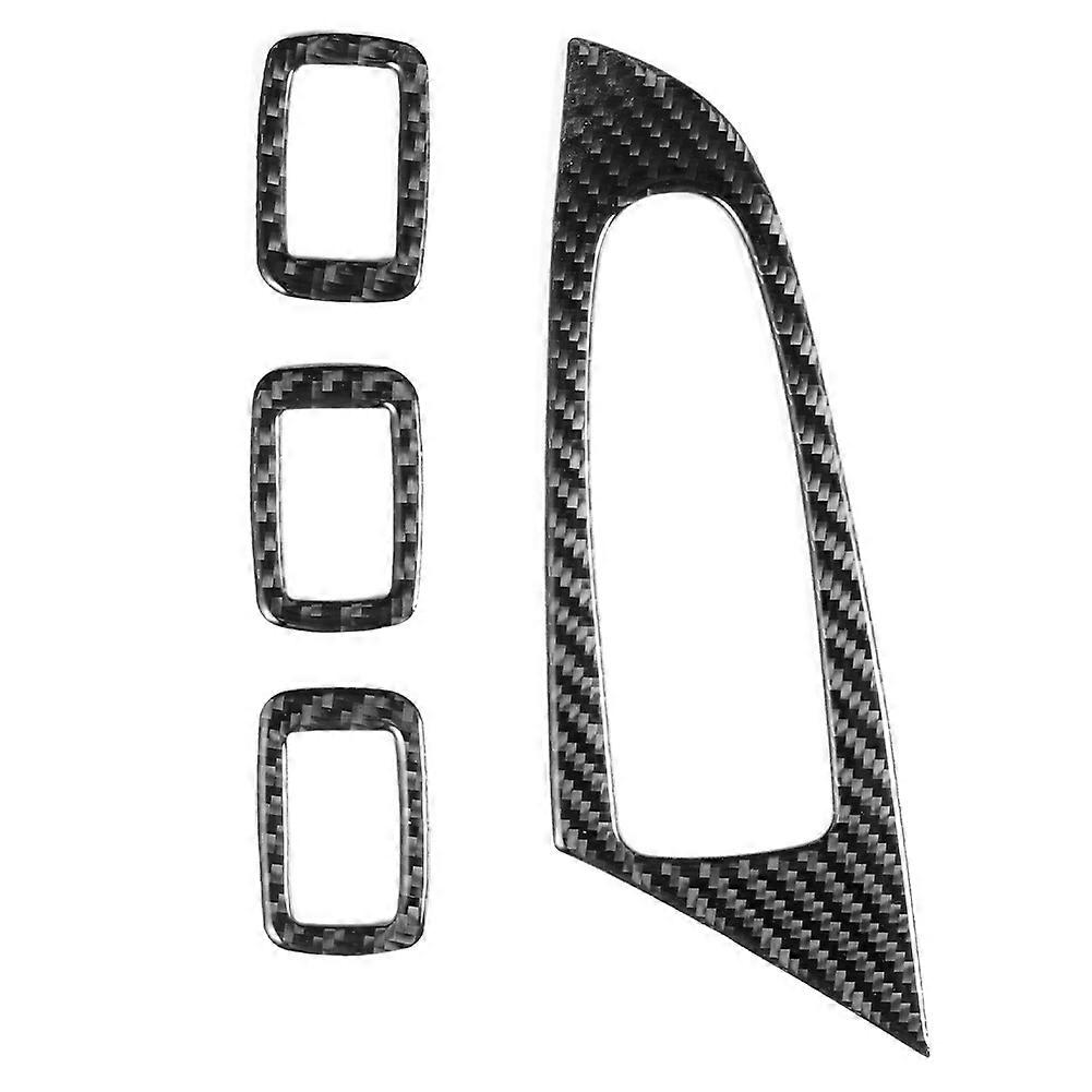 Car Window Switch Button Cover Carbon Fiber Lift Panel Sticker Trim Fit for X3 X4 Left Hand Driving E2U411