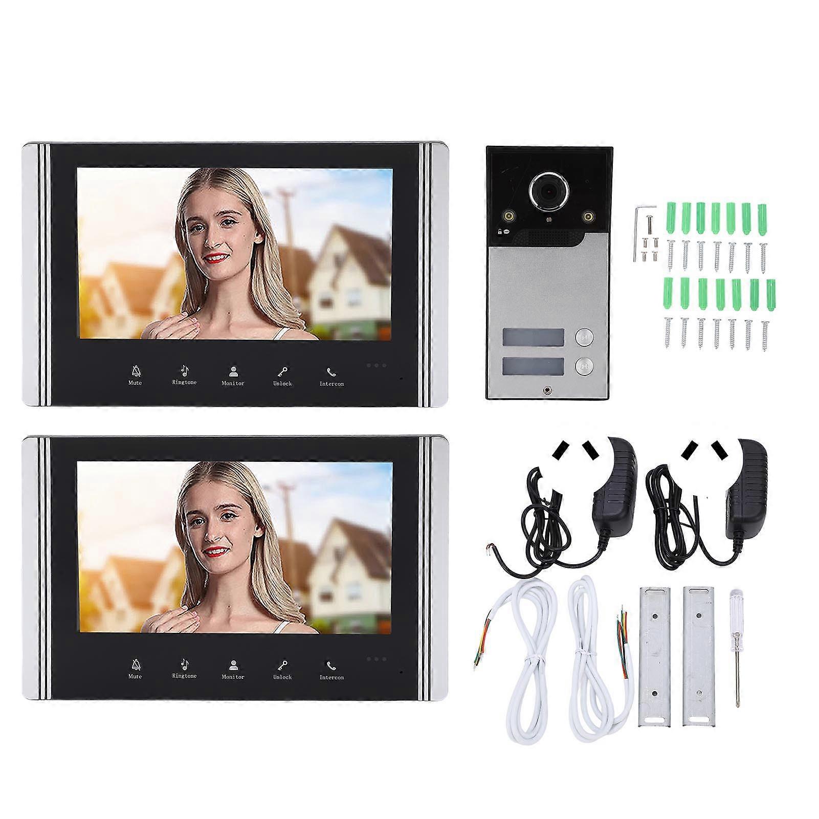 Video Doorbell Intercom System 7in Tft Lcd Screen 120 Wide Angle For Home Apartment Ac100240v
