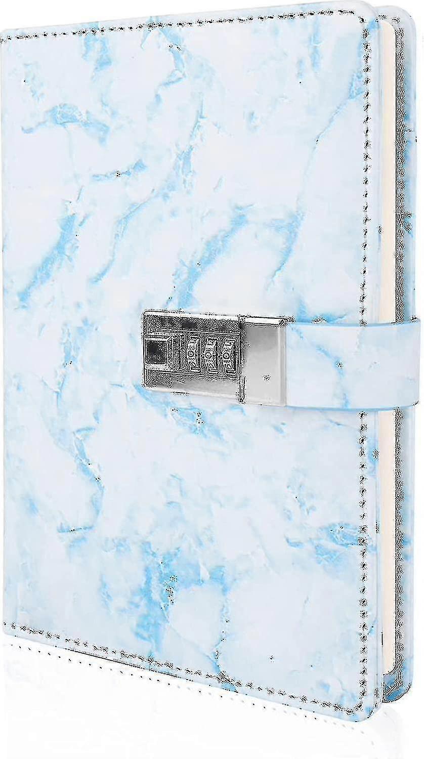 يوميات الرخام مع قفل ، مجلة يومية A5 قابلة لإعادة التعبئة للفتيات والنساء ، 192 صفحة دفتر ملاحظات لطيف مع قفل الجمع بين الفتيات والفتيان في سن المراهقة - Purpl