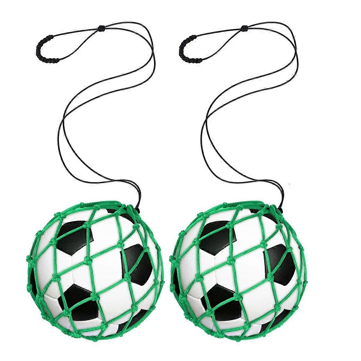 2PCS Football Kick Trainer Soccer Ball Net , for Ball Size 3, 4, 5, Solo Soccer Kick Practice Train