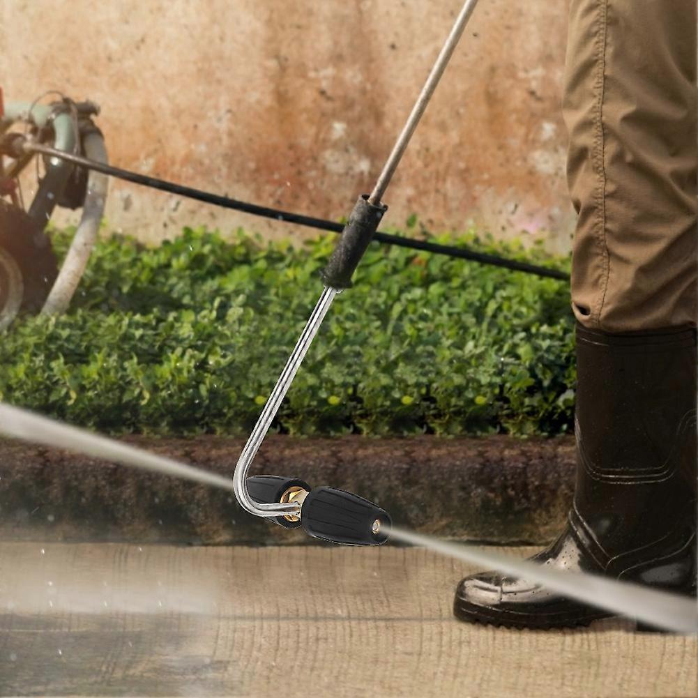 Double Rotating Nozzle 4000PSI Convenient Trench Cleaning with 1/4 Quick Connect Plug