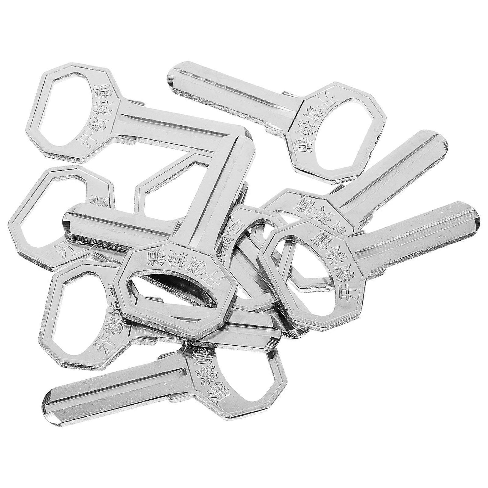 10pcs Key Blanks 2.4mm Thickness Blank Keys Key Replacement Parts Woodworker Supplies