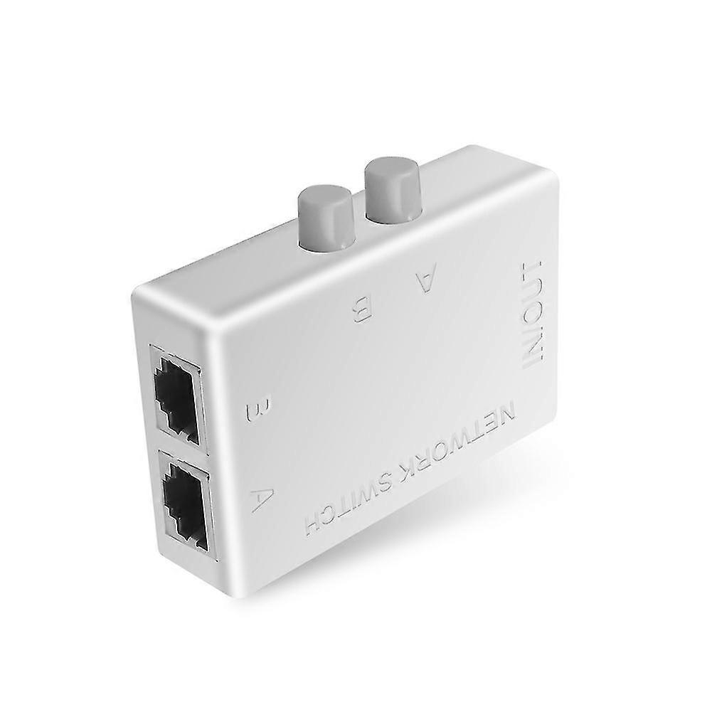 Mini 2-port Rj45 Rj-45 Network Switch Ethernet-netværksboksskifter Dobbelt 2-vejs port manuel deling