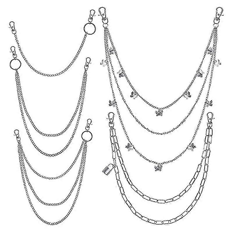 Personalized 5x Waist Chain Pants Chain Necklace Multi Layer Chains Jeans Chains