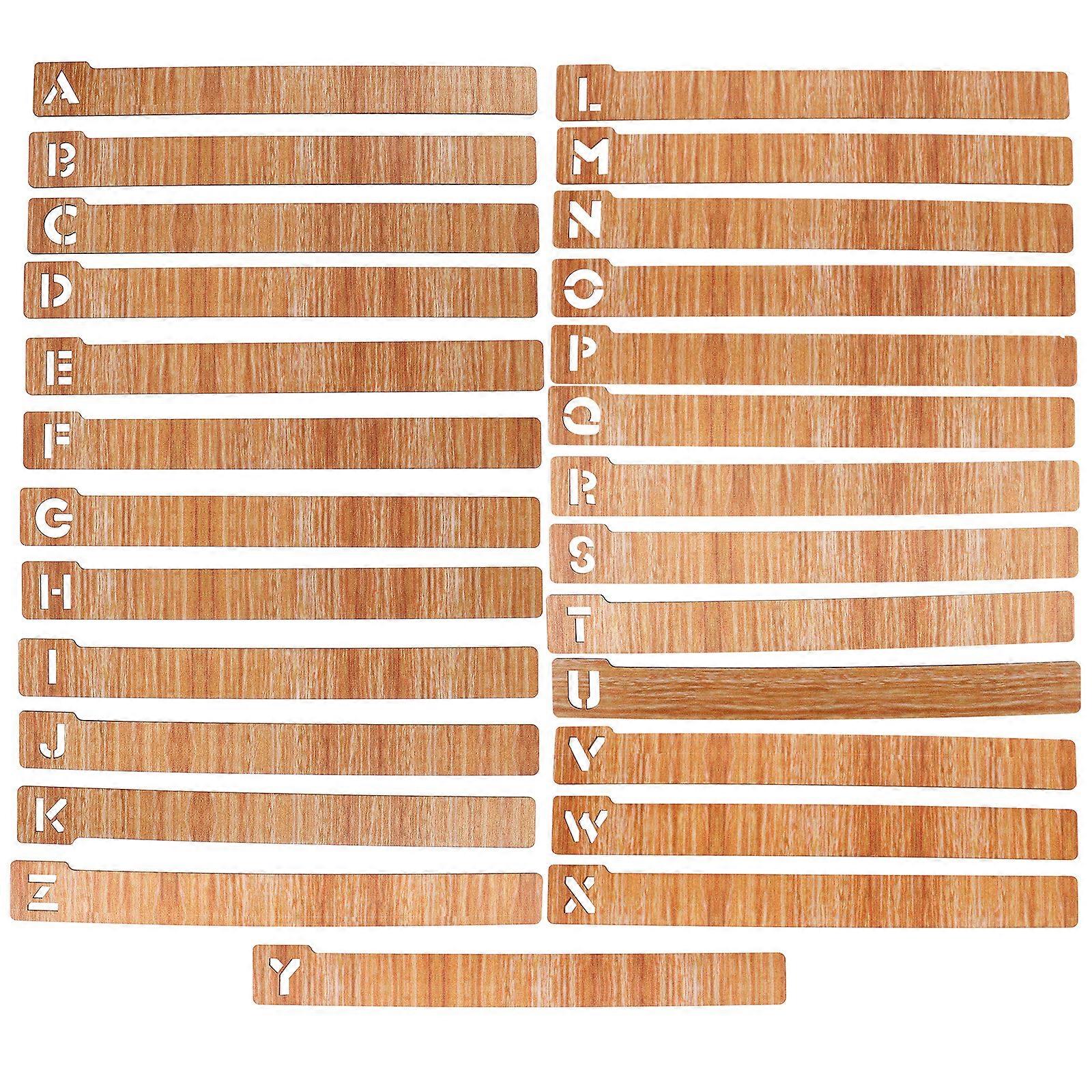26pcs Books Classifying Bookmark Cds Classifying Bookmarks Wood Alphabet Bookmarks
